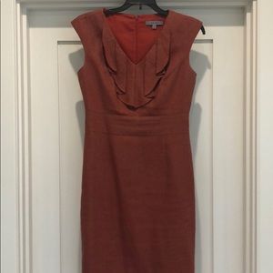 Classiques Entier tweed shift w/ruffle neckline